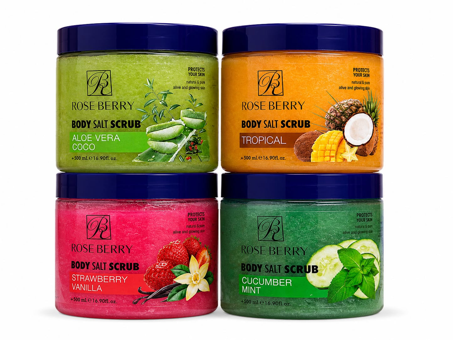 Rose Berry 4 Scrubs Collection – باك مقشرات الجسم الأربعة